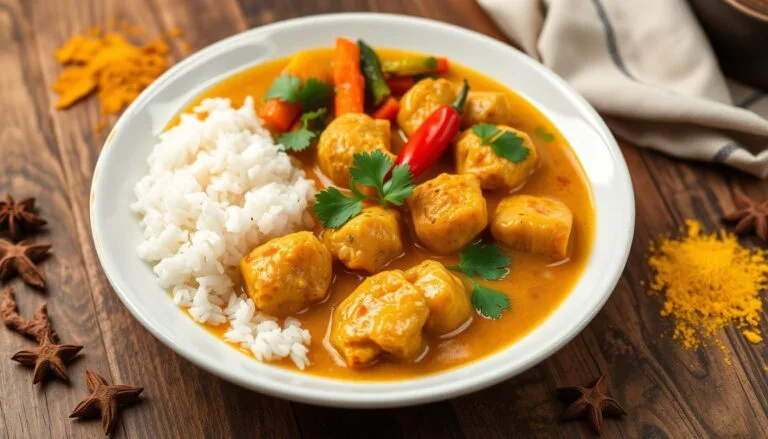 poulet au curry et lait de coco